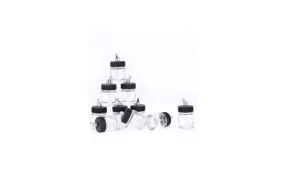 10 Piece Airbrush Glass Bottles