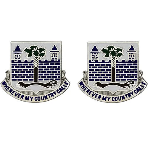 118th Infantry Regiment Unit Crest (Wherever My Country Calls) - Sold in Pairs