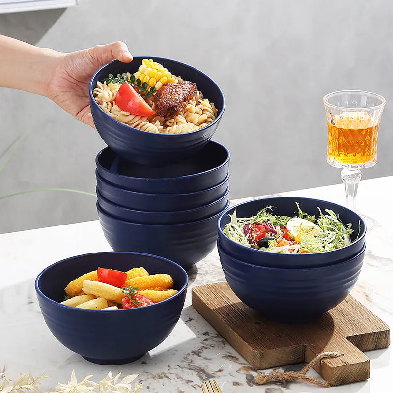 12-Piece Reusable Plastic Bowl Set