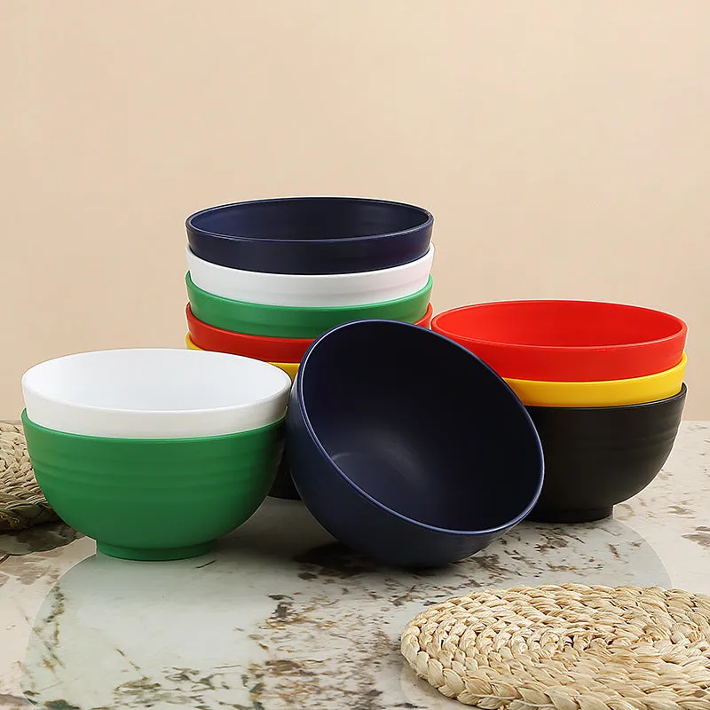 12-Piece Reusable Plastic Bowl Set