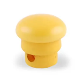 1/2" Retro Yellow Knob Vintage Button