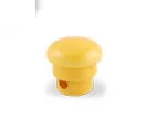 1/2" Retro Yellow Knob Vintage Button