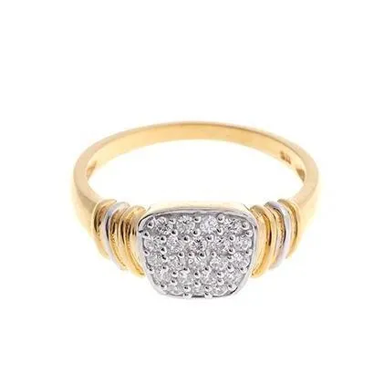 22 Carat Gold Cluster Men's Ring set with Cubic Zirconias LR14784