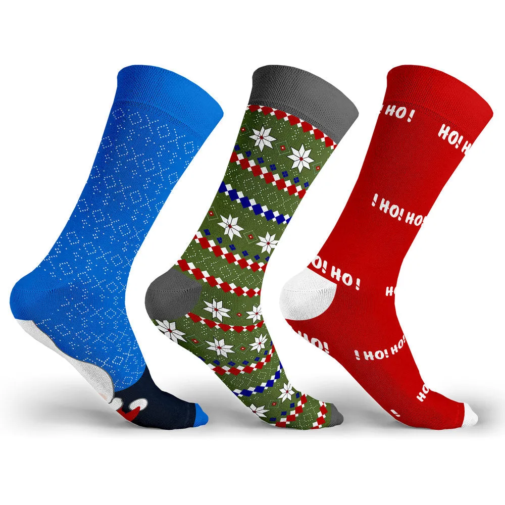 3 PACK CHRISTMAS SOCKS SANTA