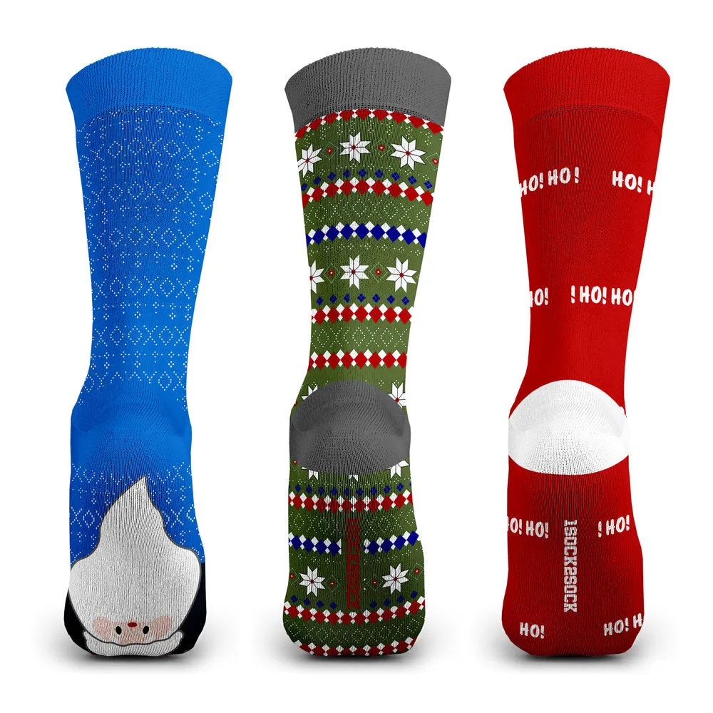 3 PACK CHRISTMAS SOCKS SANTA