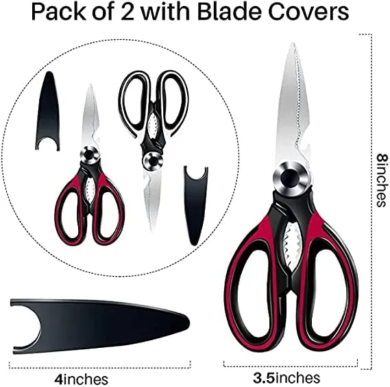 3pcs Heavy Duty Scissors for Kitchen Use / Multi-Function Kitchen Scissors Ultra Sharp Random Color