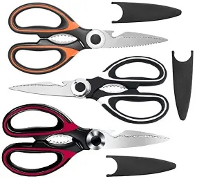 3pcs Heavy Duty Scissors for Kitchen Use / Multi-Function Kitchen Scissors Ultra Sharp Random Color