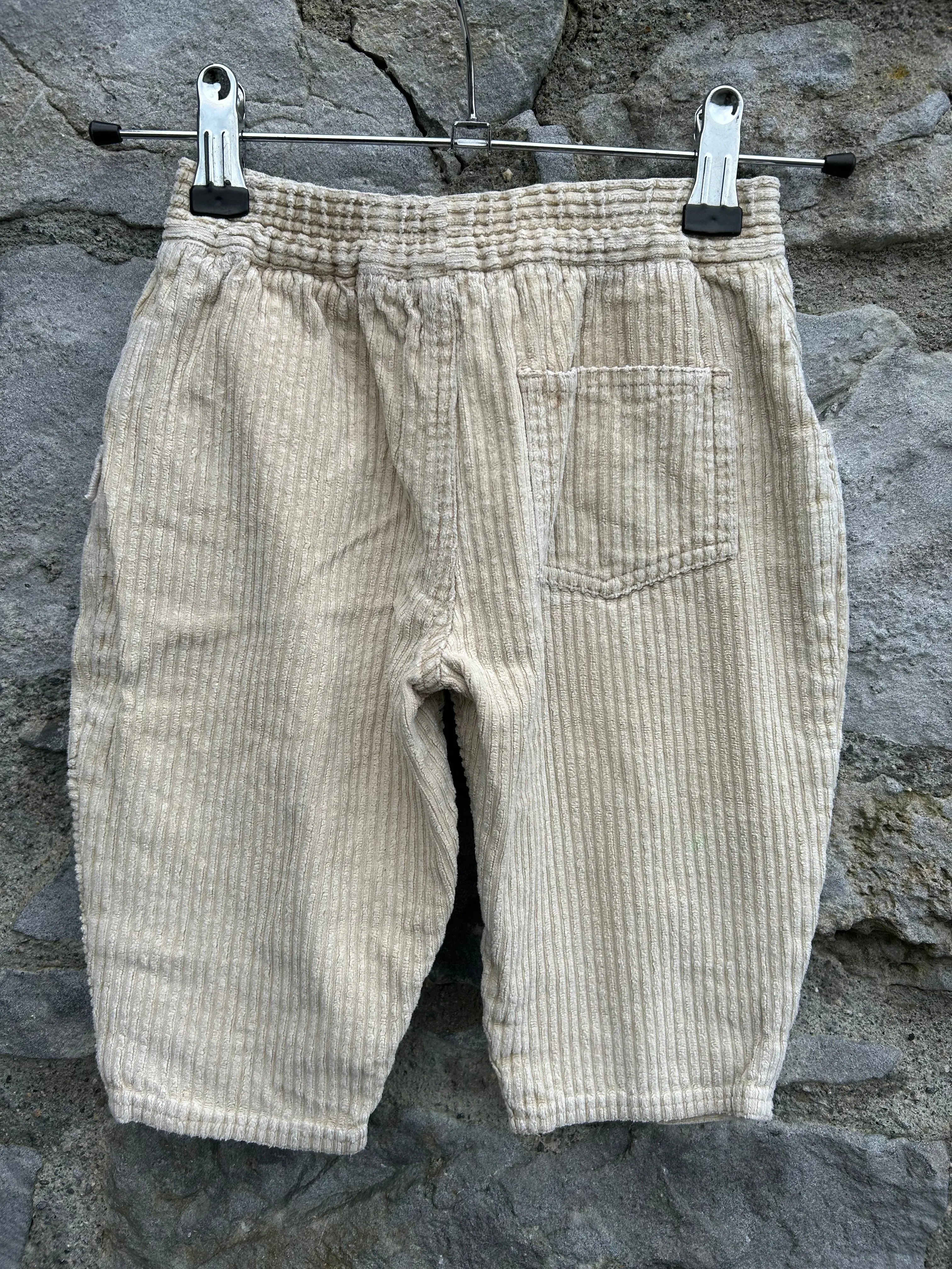 80s beige thick cords  9-12m (74-80cm)