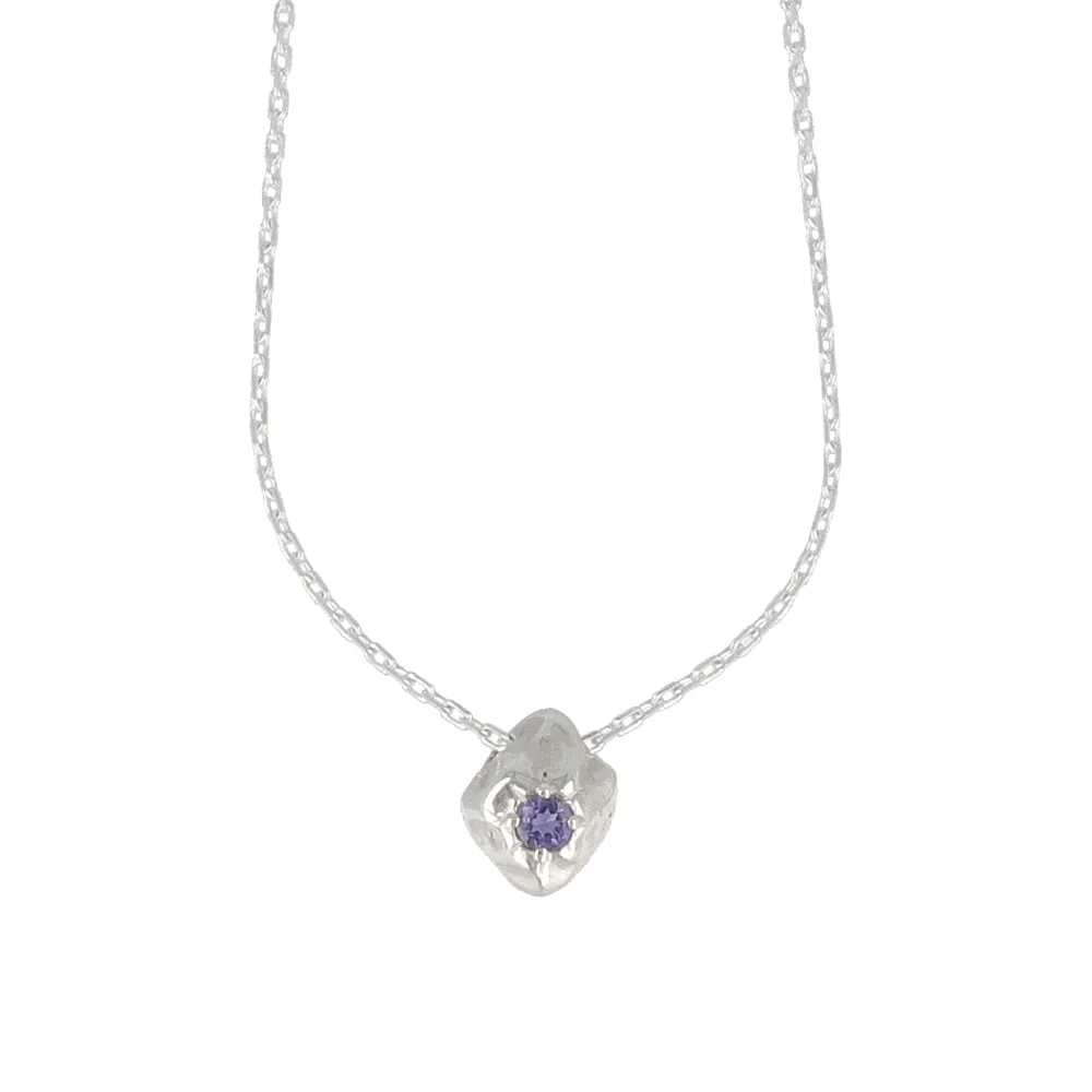 925 Silver Iolite Short Necklace