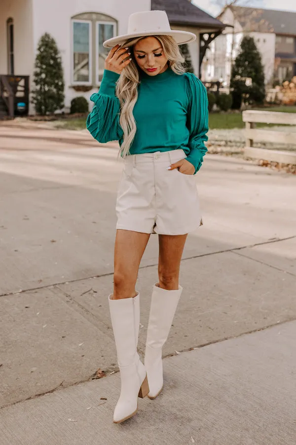 Act Out Of Love Top In Hunter Green