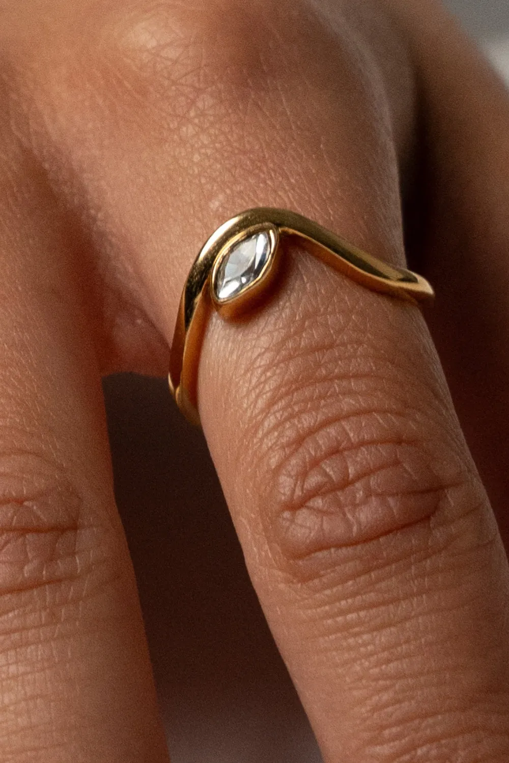 Adorn Ring Marquise 14K Gold Plated