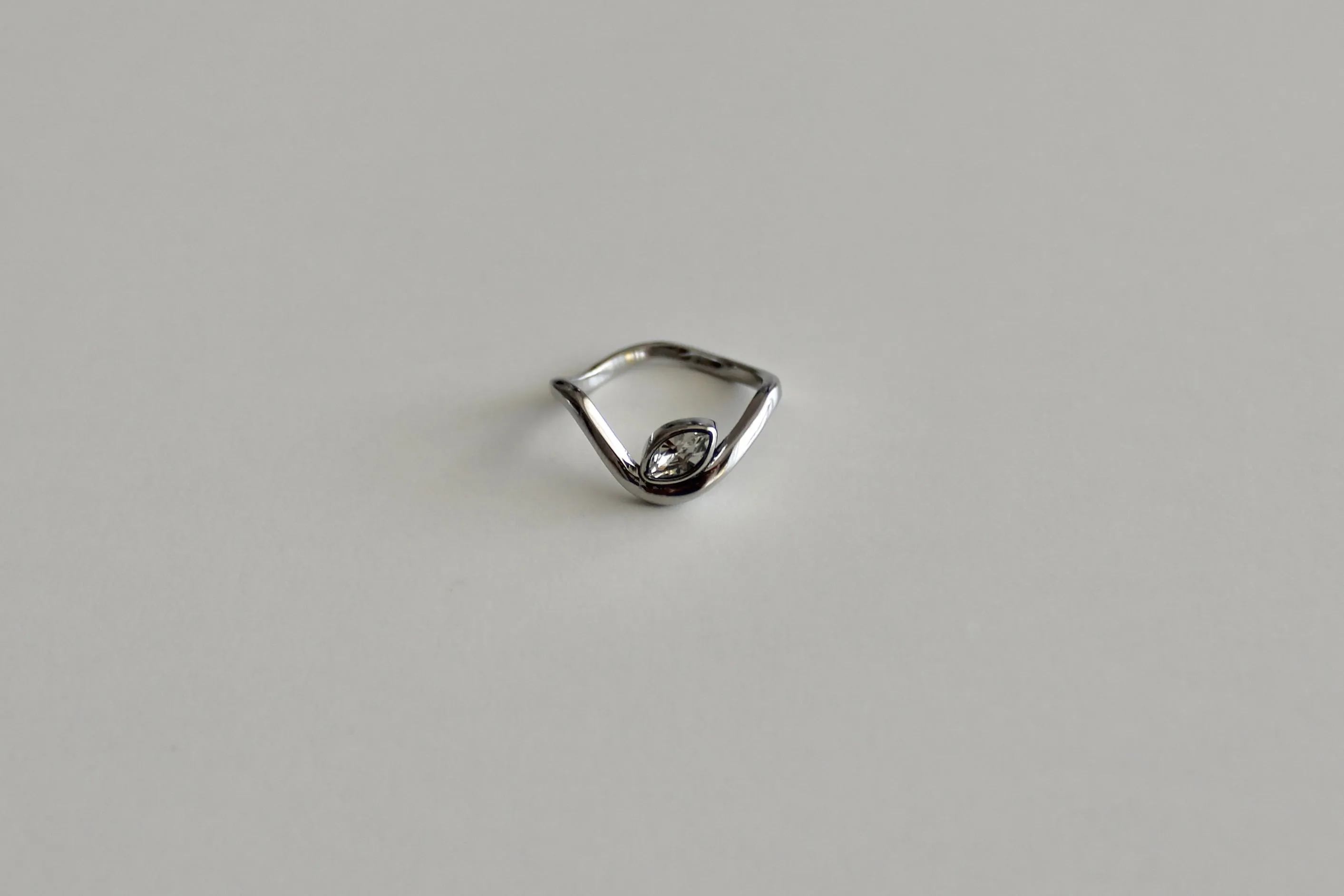 Adorn Ring Marquise Silver