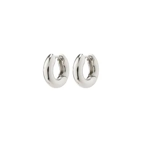 AICA recycled chunky huggie hoop earrings silver-plated