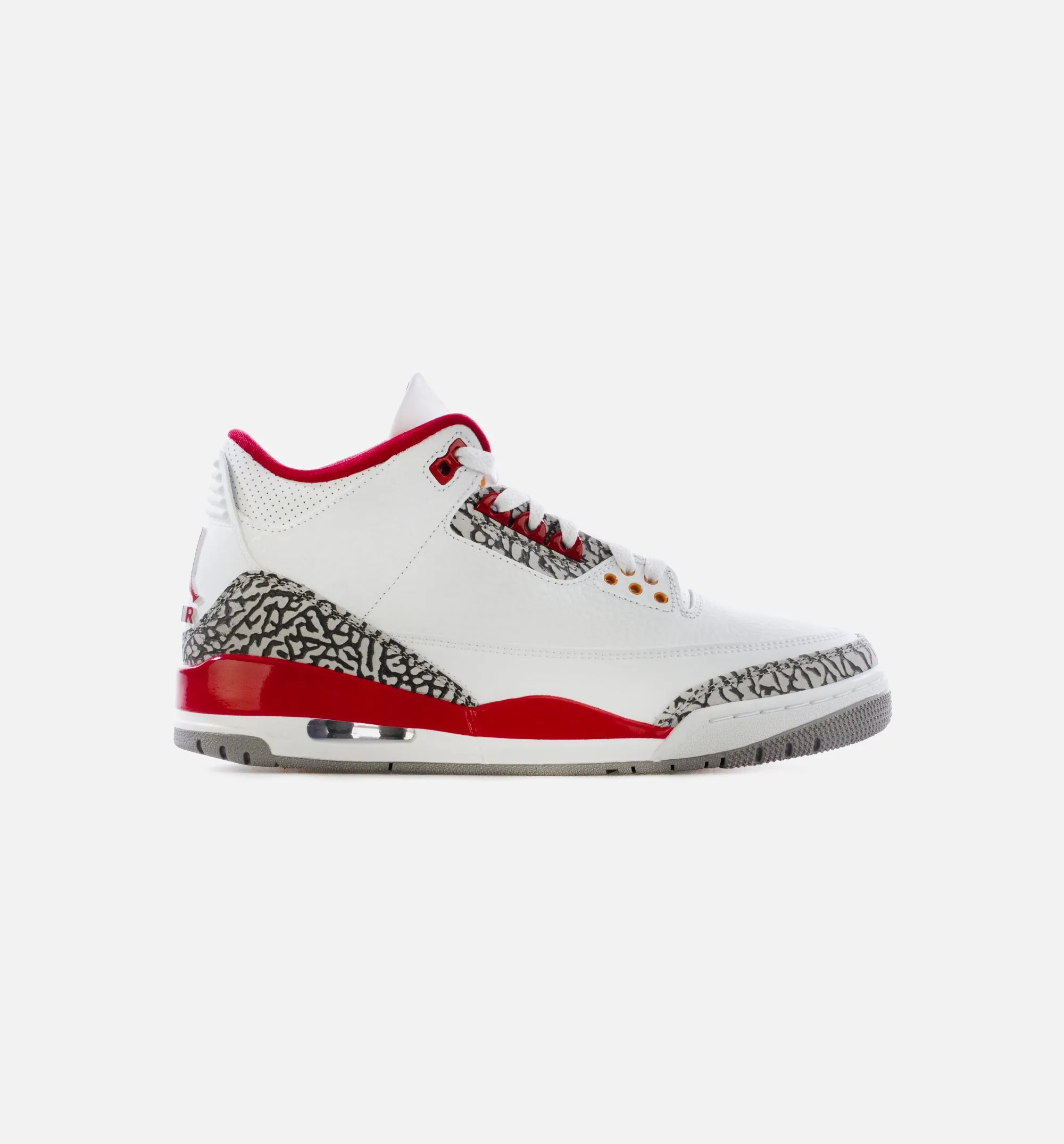 Air Jordan 3 Retro Cardinal Red Mens Lifestyle Shoe - White/Light Curry/Cardinal Red Limit One Per Customer