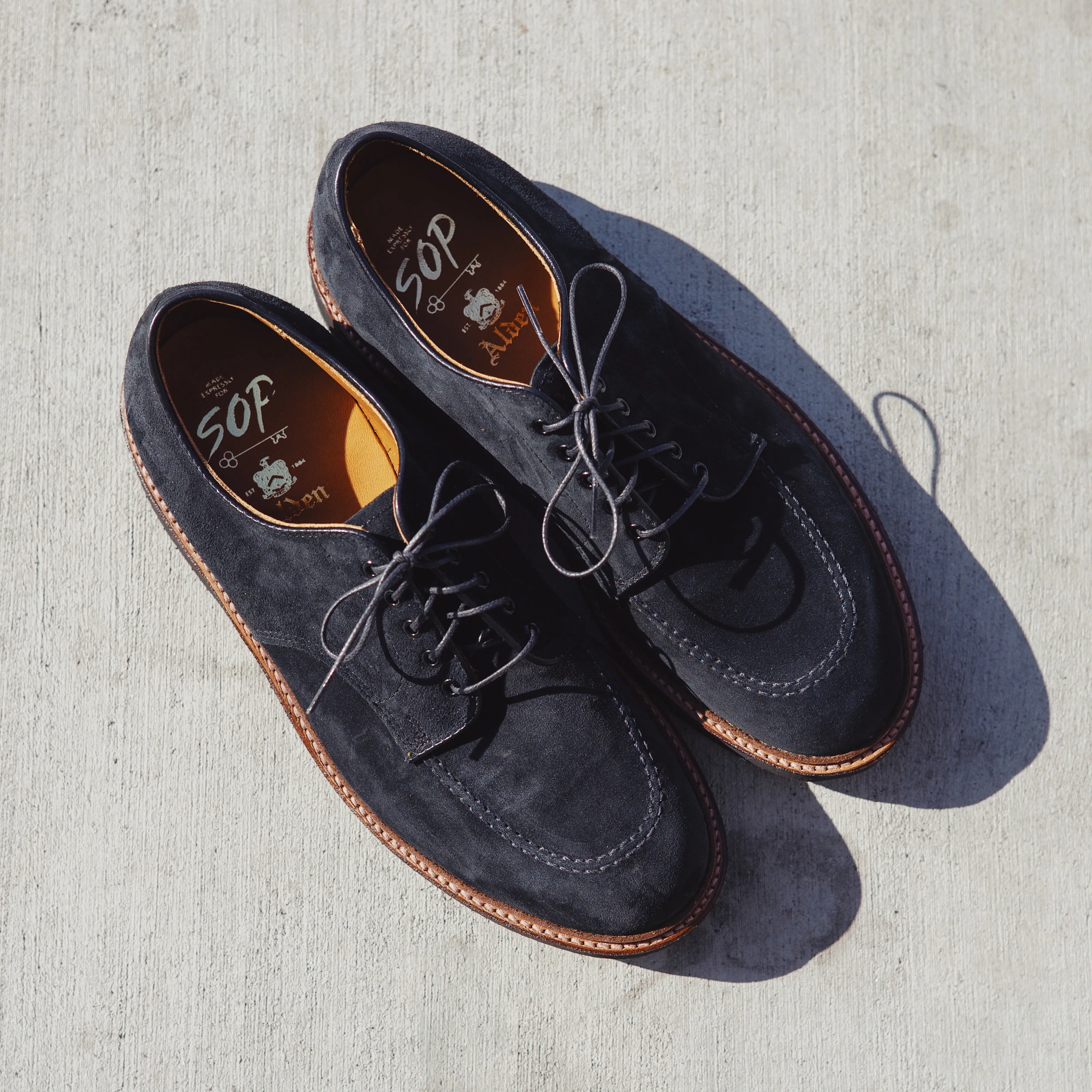 Alden x Snake Oil Provisions Temple Oxford Black Suede PRE-ORDER DEPOSIT