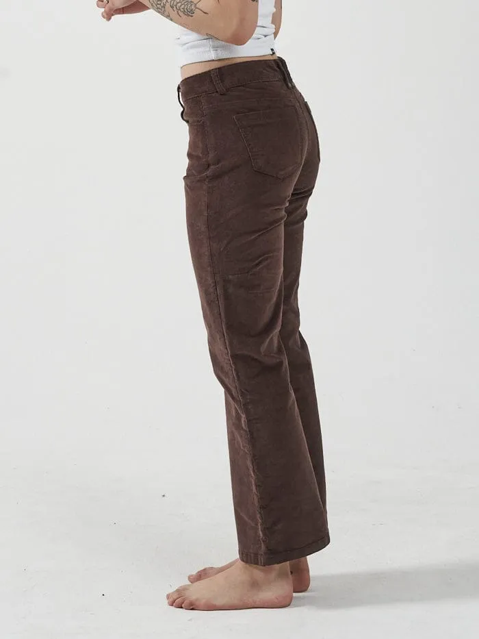 Alyssa Cord Pant - Postal Brown