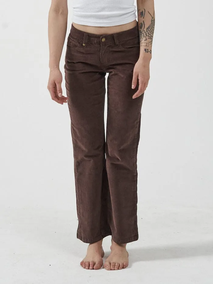 Alyssa Cord Pant - Postal Brown