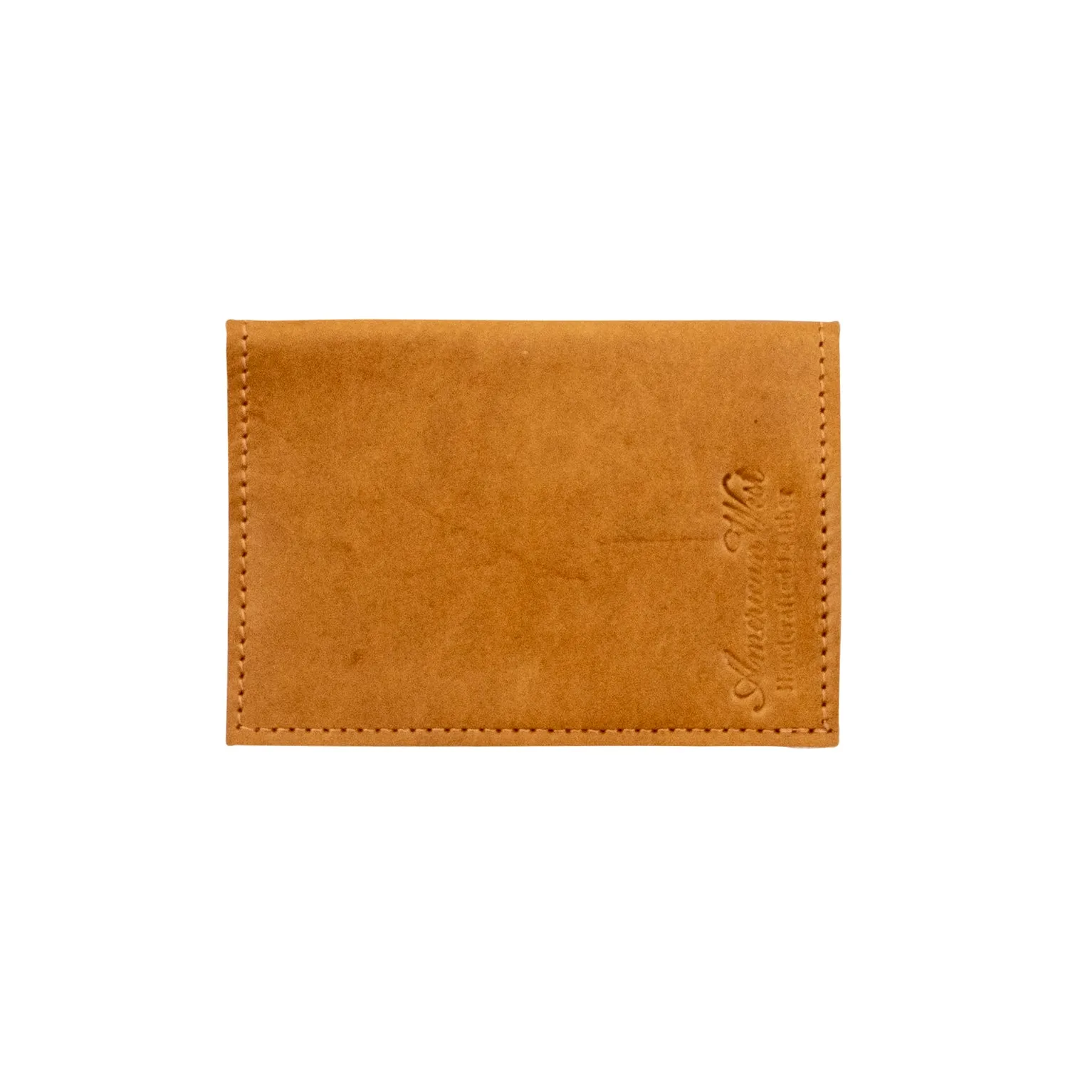 American West Womens Classic Travel Natural Tan Leather Passport Case