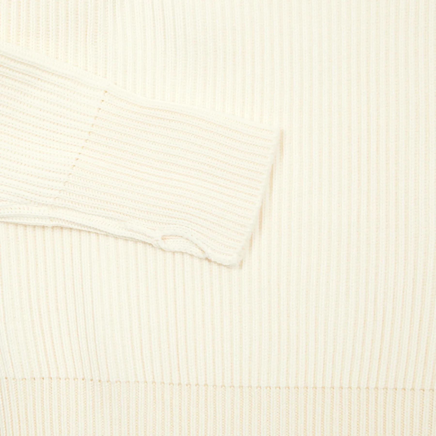 Andersen-Andersen Navy Turtle Neck Sweater in Off White