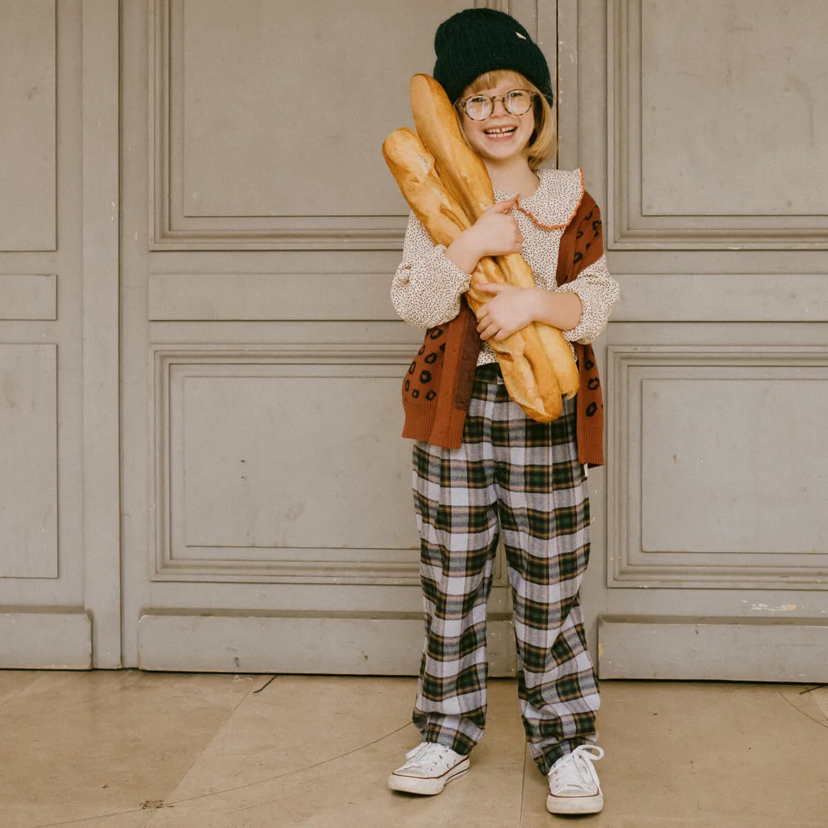 Animal Print Vest in Chestnut / Navy by Tinycottons - Last Ones In Stock - 3 Years