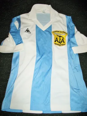 Argentina Le Coq Sportif 1978 World Cup Jersey Shirt Trikot Camiseta M