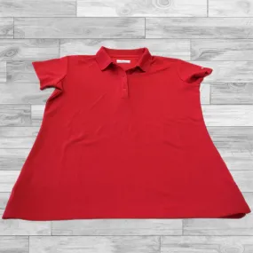 Athletic Top Short Sleeve By Columbia In Red, Size: M