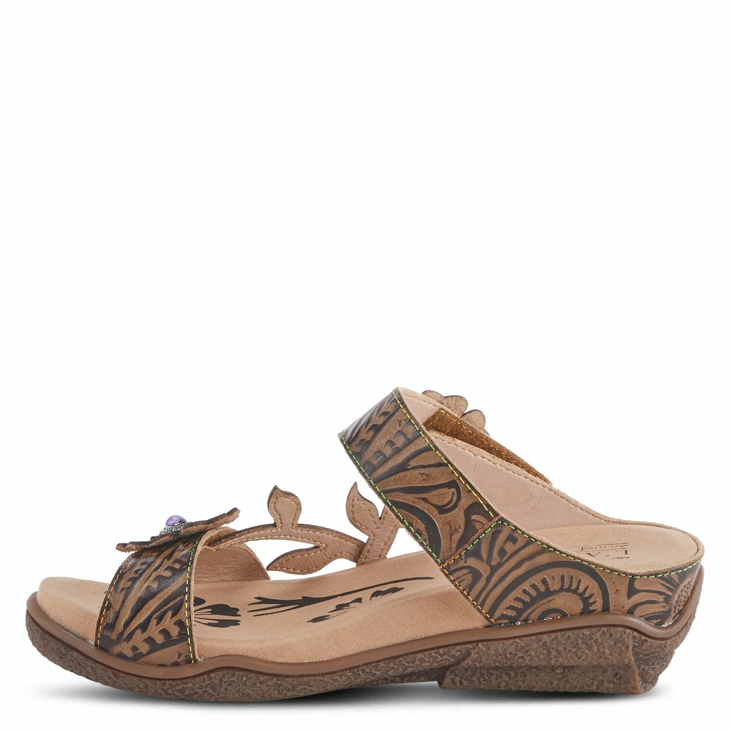 Aymee Fancy Adjustable Slide in Taupe