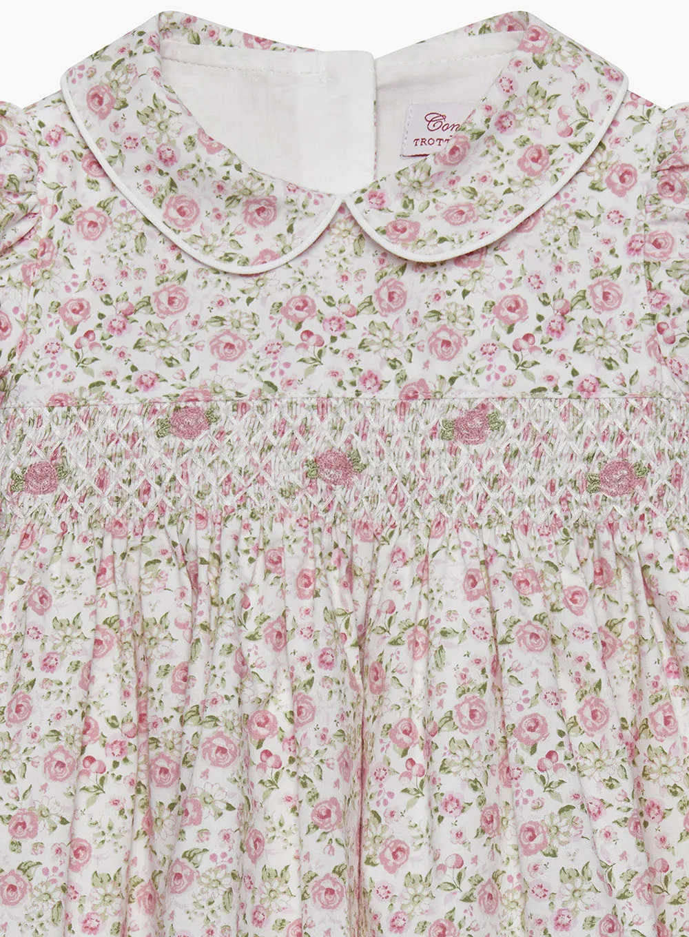 Baby Catherine Smocked Dress in Pink Rose