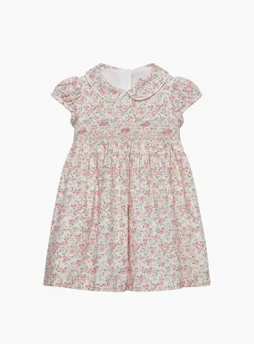 Baby Catherine Smocked Dress in Pink Rose