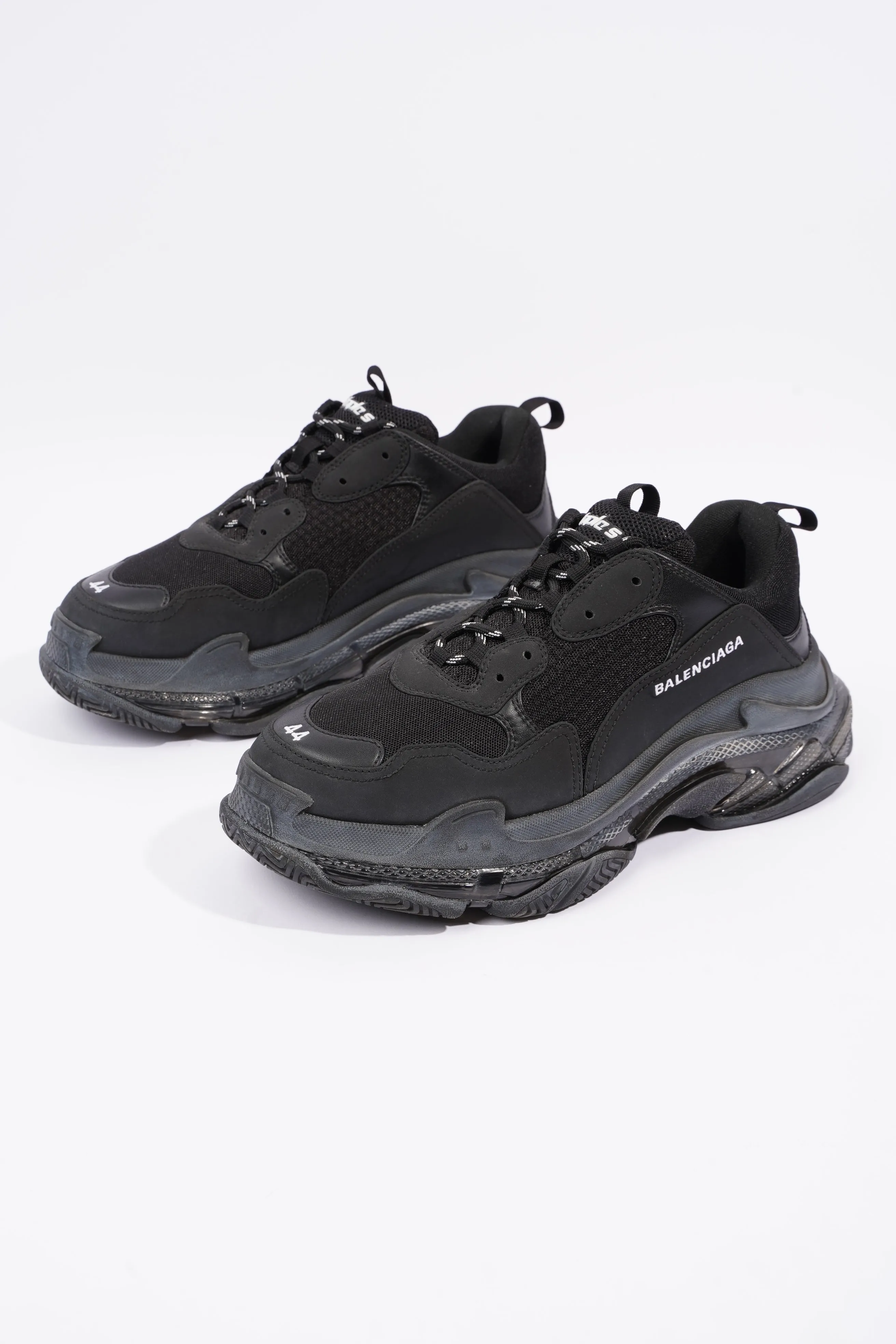 Balenciaga Mens Triple S Black / Clear Sole EU 44 / UK 10