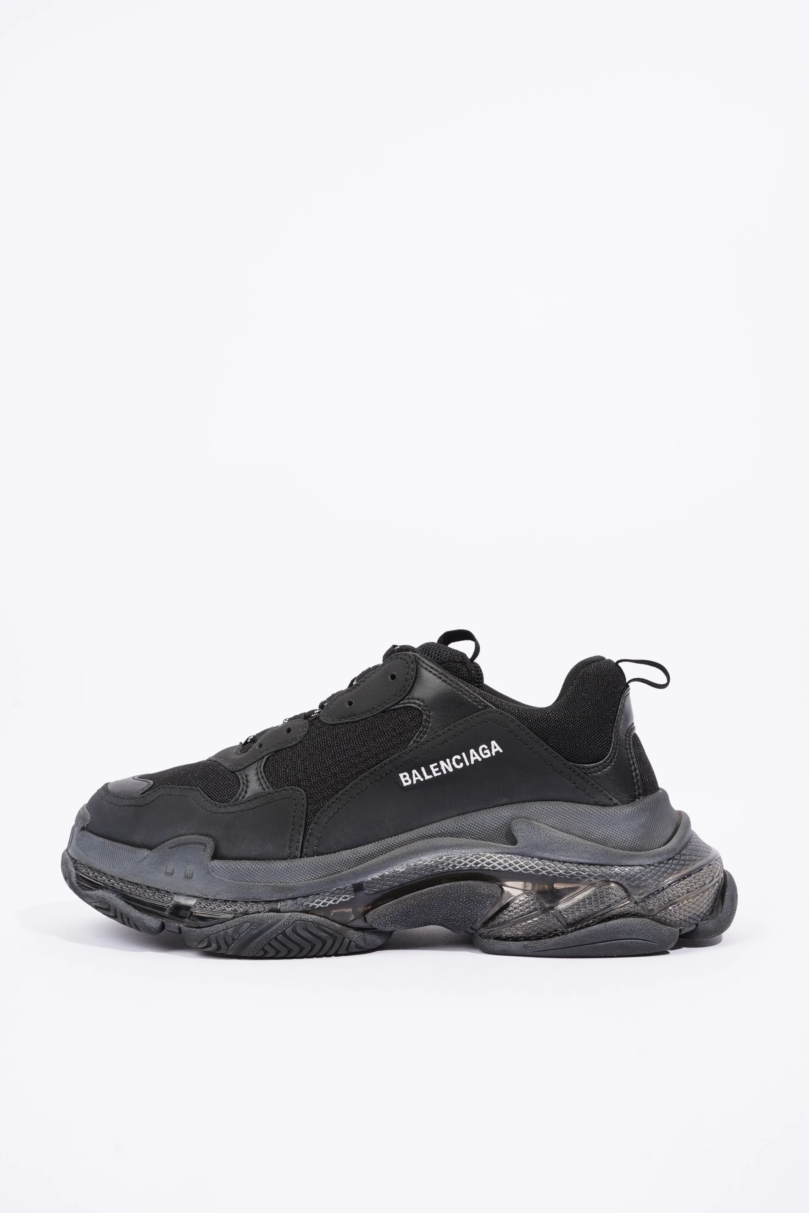 Balenciaga Mens Triple S Black / Clear Sole EU 44 / UK 10