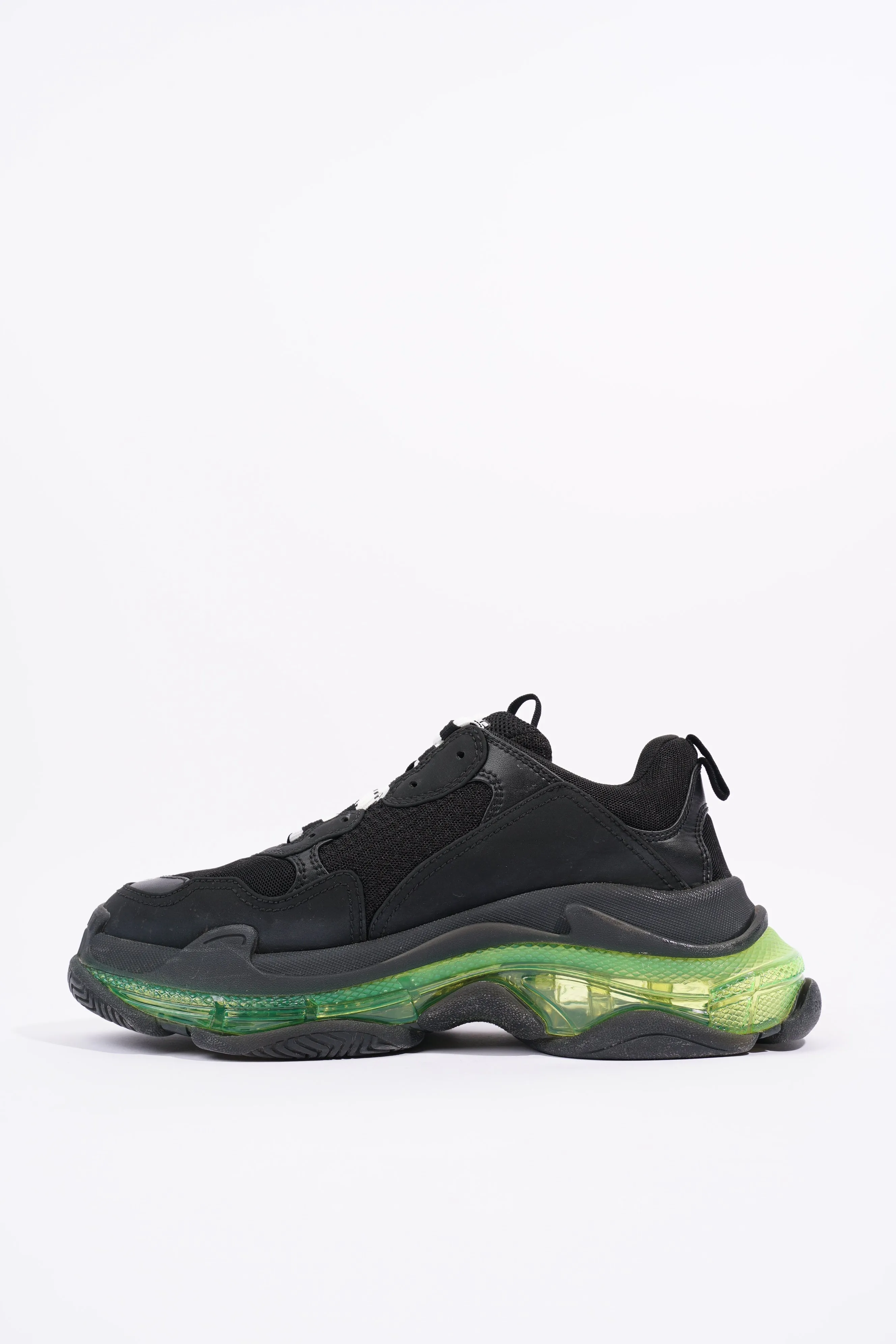 Balenciaga Mens Triple S Black / Green / Clear Sole EU 41 / UK 7