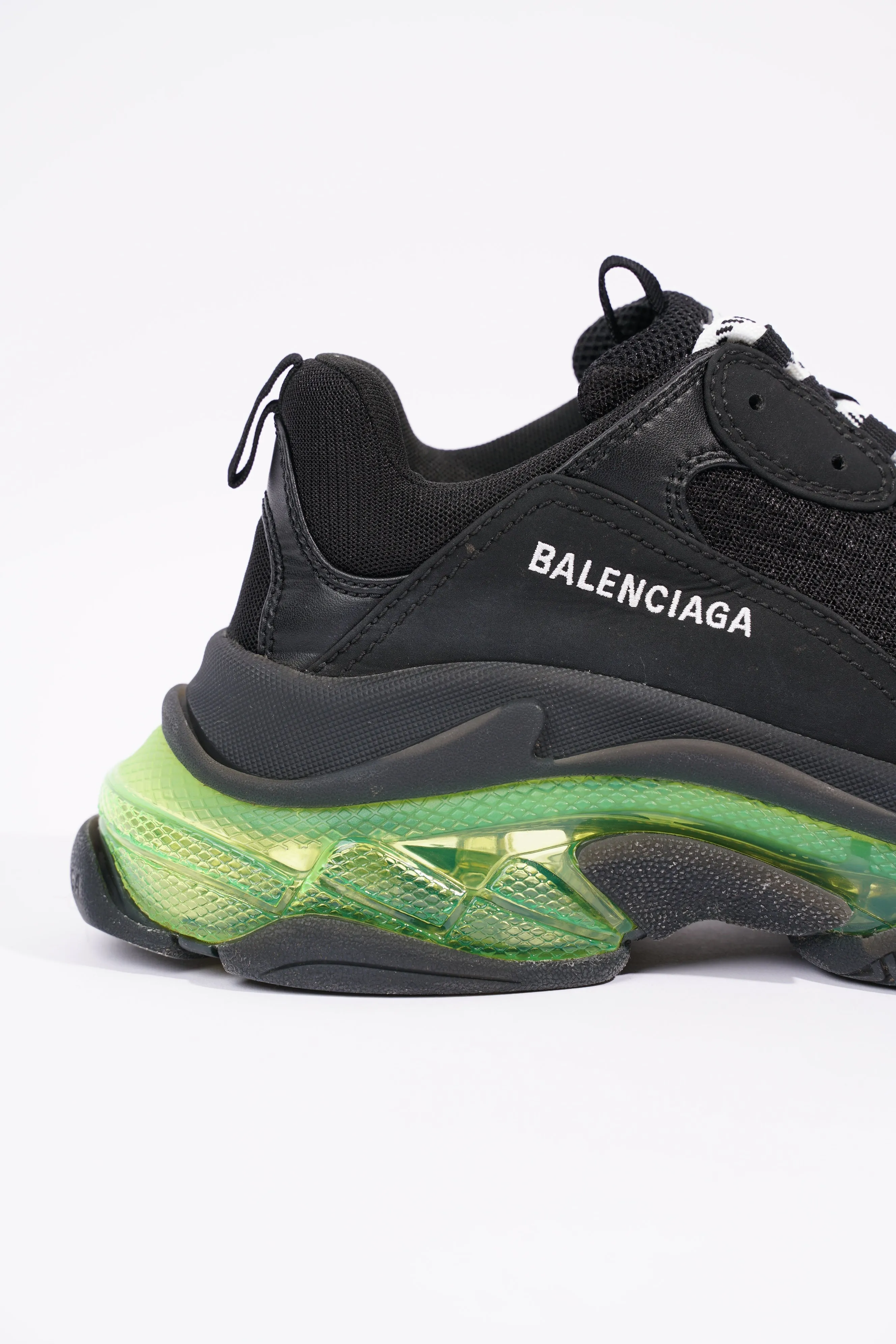 Balenciaga Mens Triple S Black / Green / Clear Sole EU 41 / UK 7