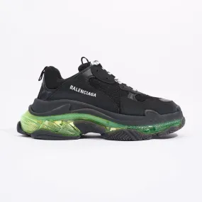 Balenciaga Mens Triple S Black / Green / Clear Sole EU 41 / UK 7