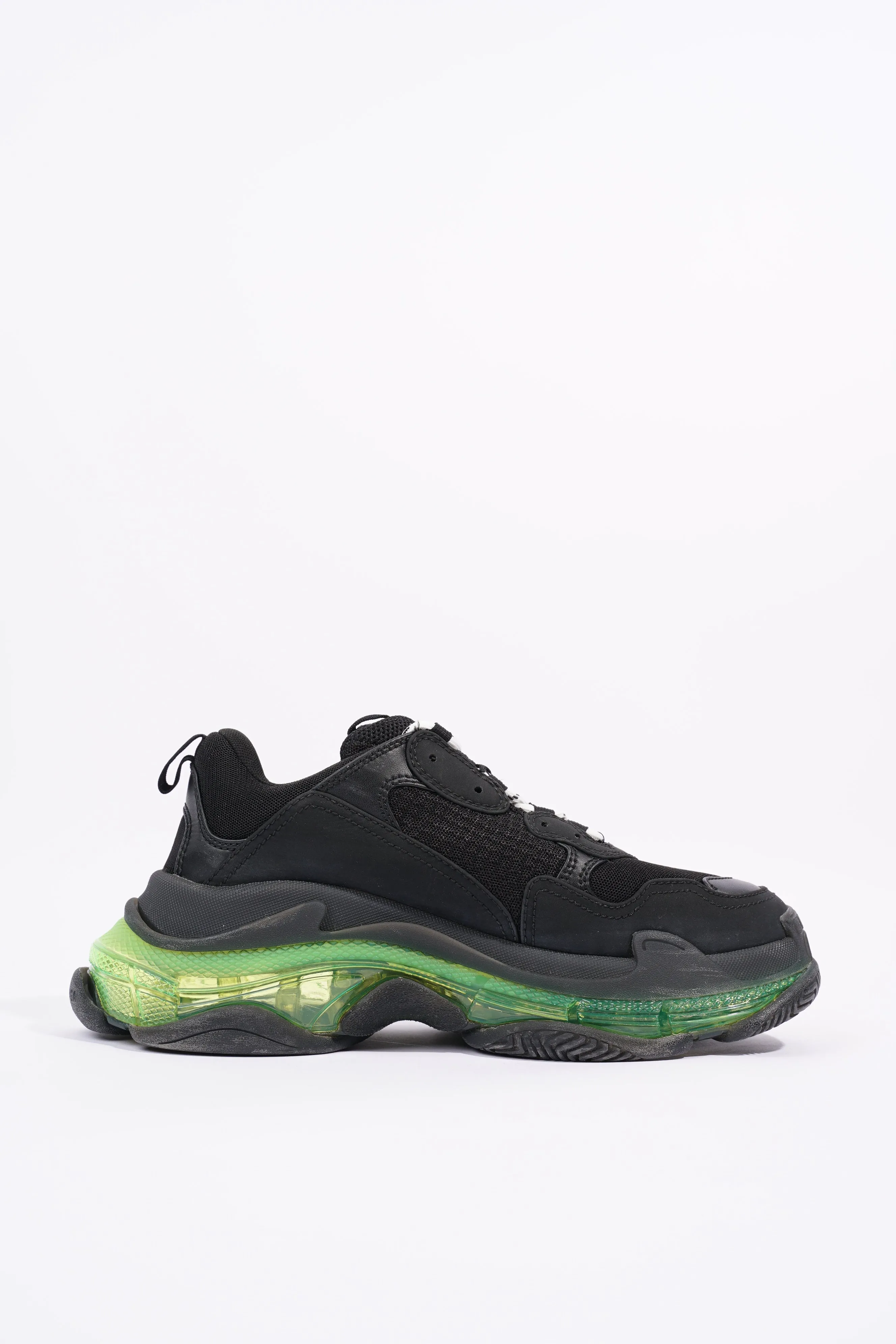 Balenciaga Mens Triple S Black / Green / Clear Sole EU 41 / UK 7