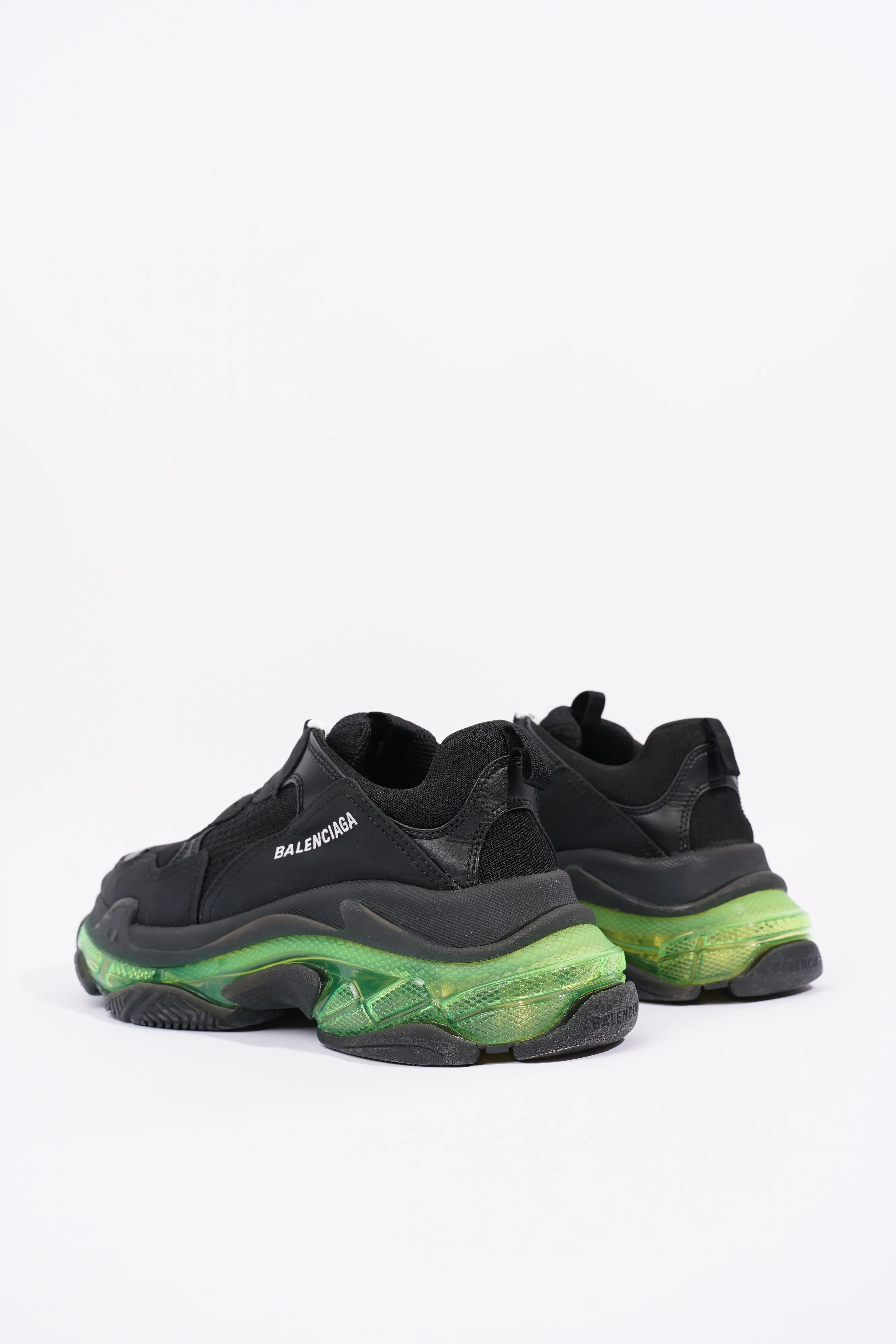 Balenciaga Mens Triple S Black / Green / Clear Sole EU 41 / UK 7