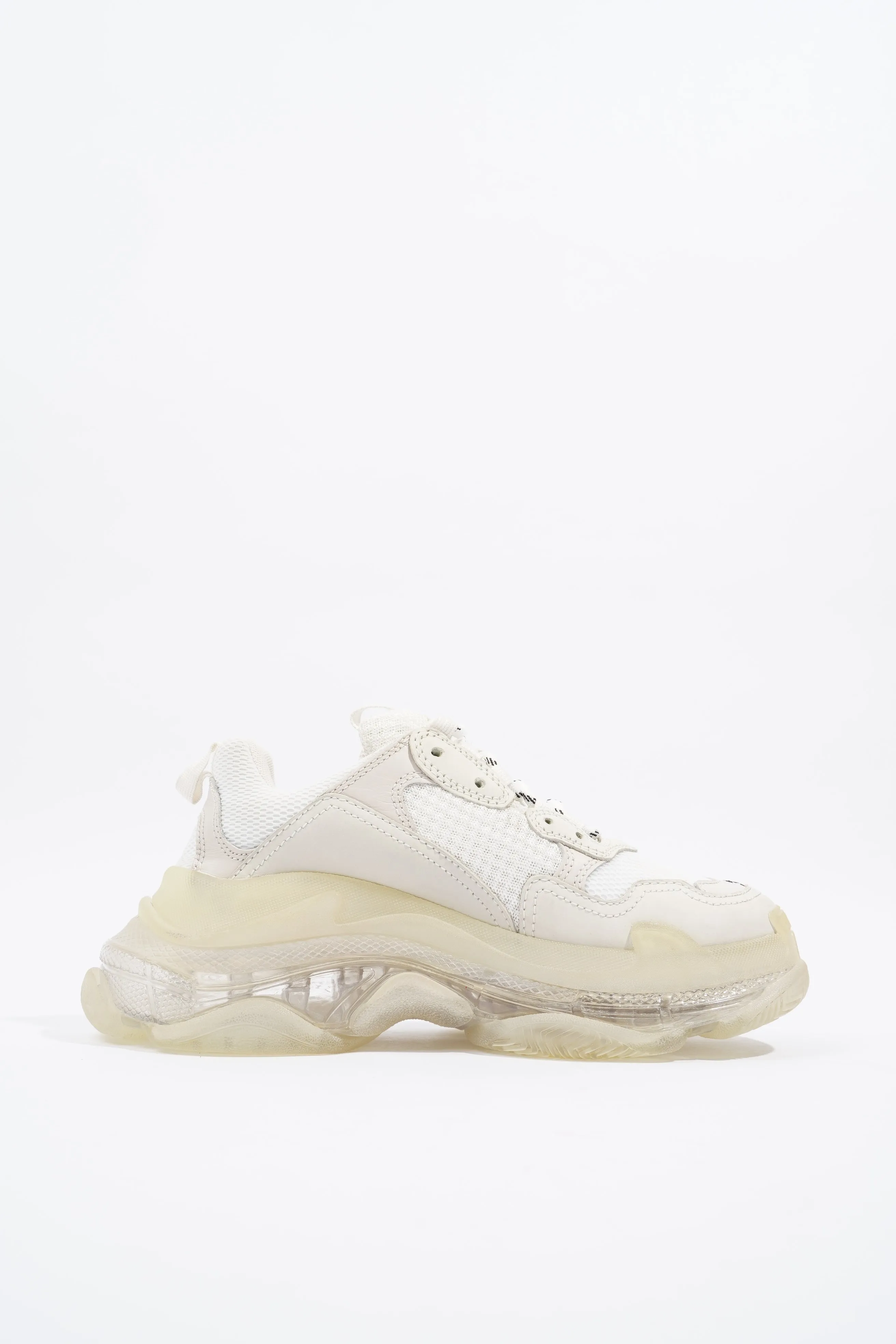 Balenciaga Triple S Clear Sole White Mesh EU 38 UK 5