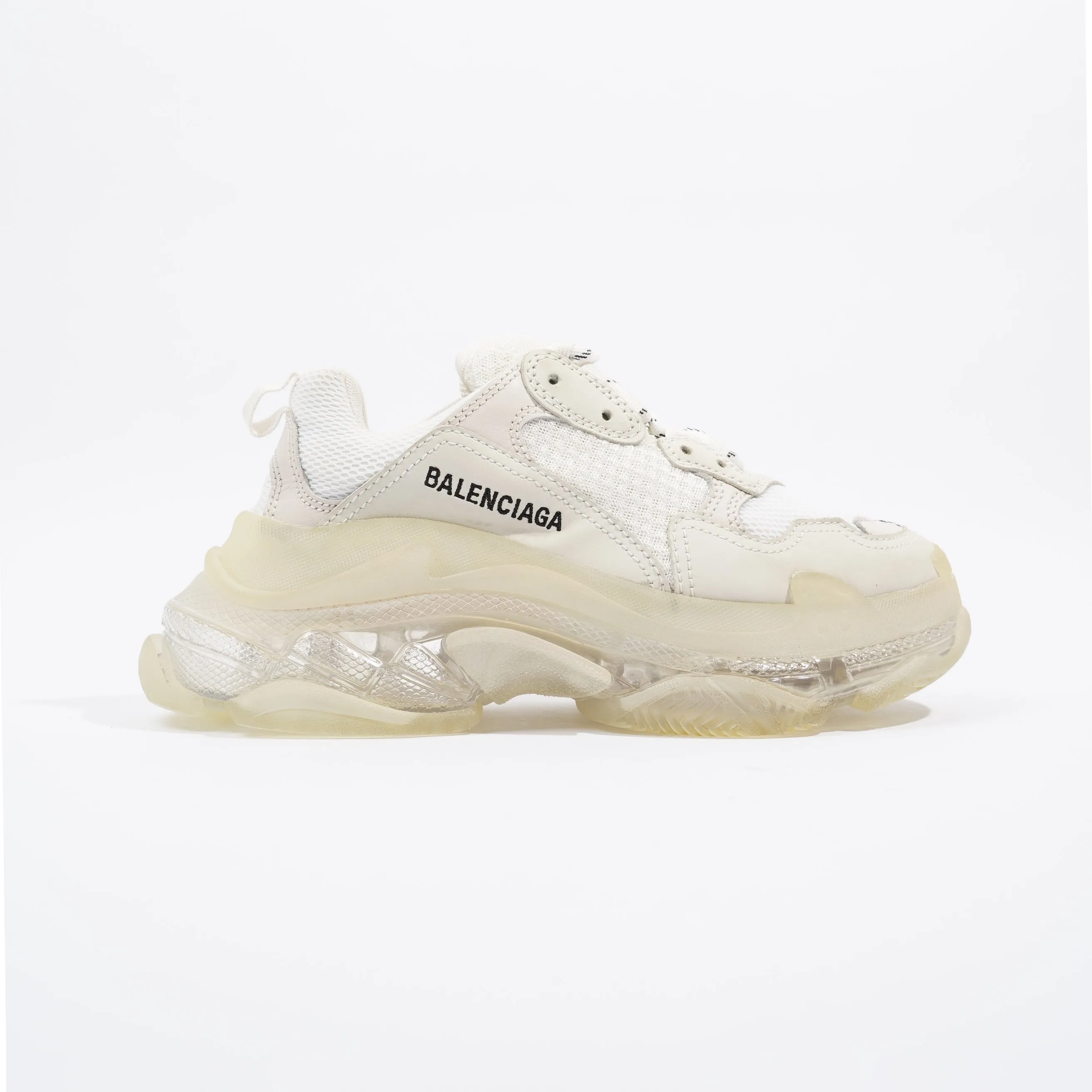 Balenciaga Triple S Clear Sole White Mesh EU 38 UK 5