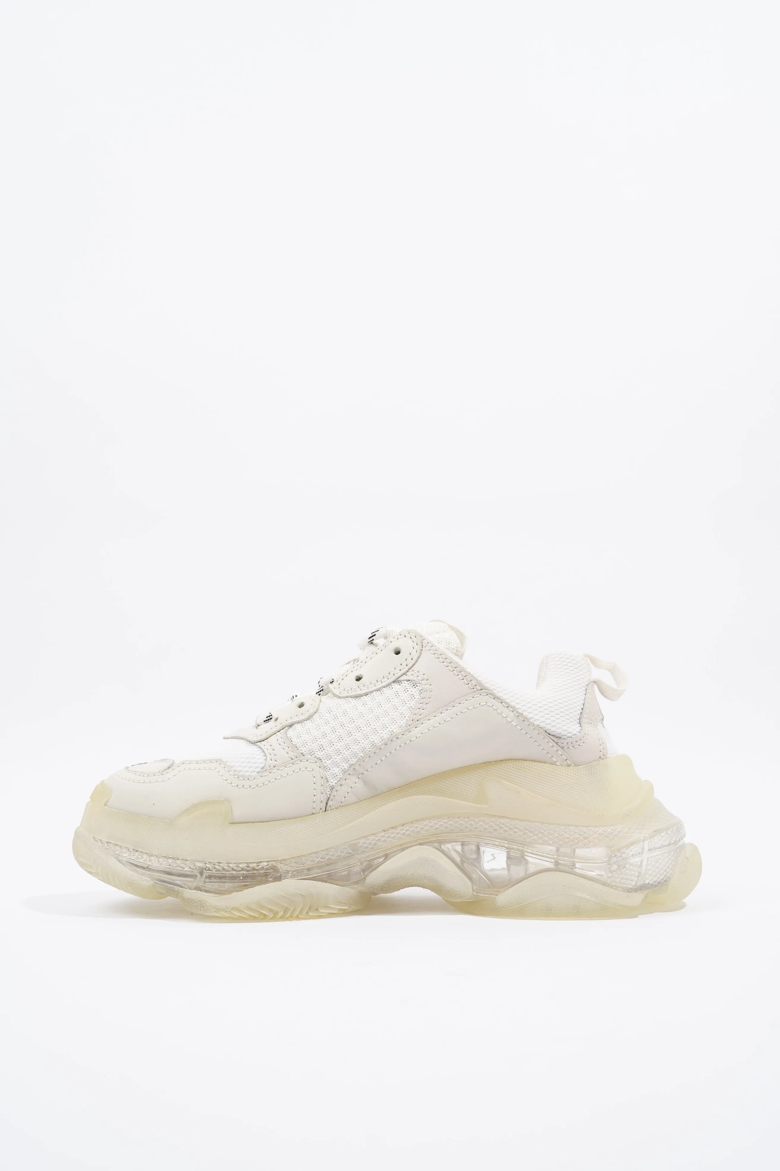 Balenciaga Triple S Clear Sole White Mesh EU 38 UK 5