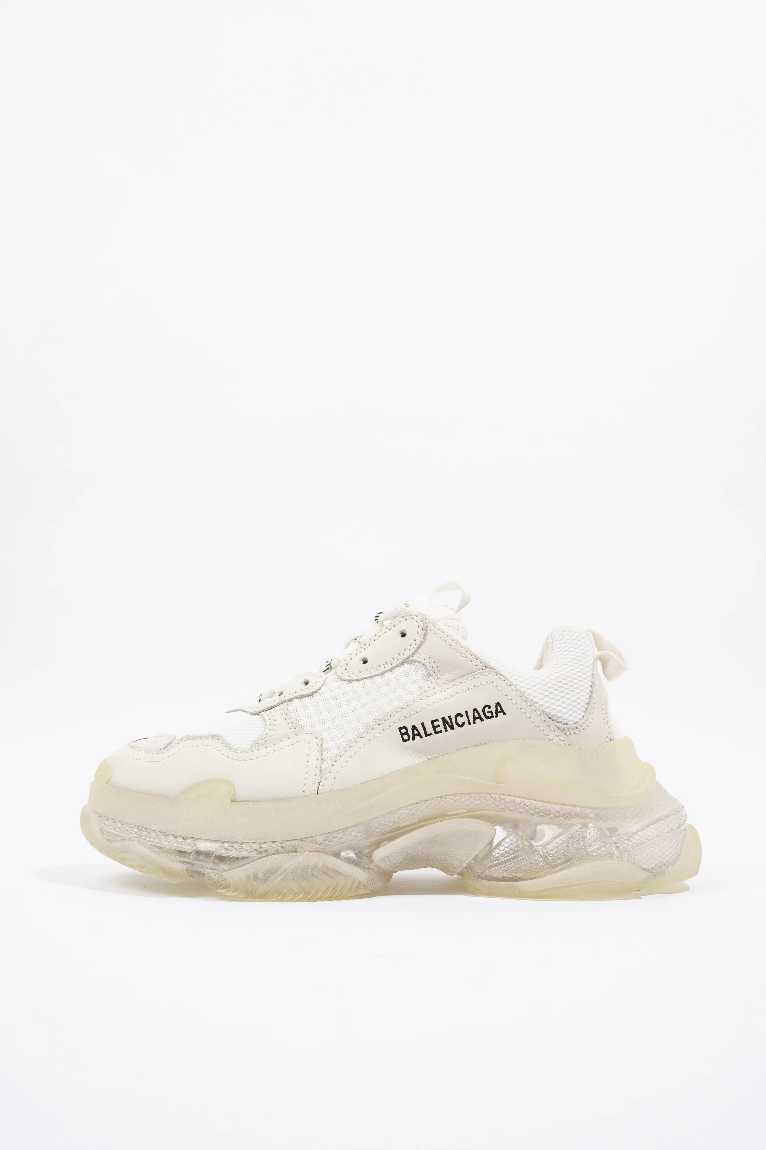 Balenciaga Triple S Clear Sole White Mesh EU 38 UK 5