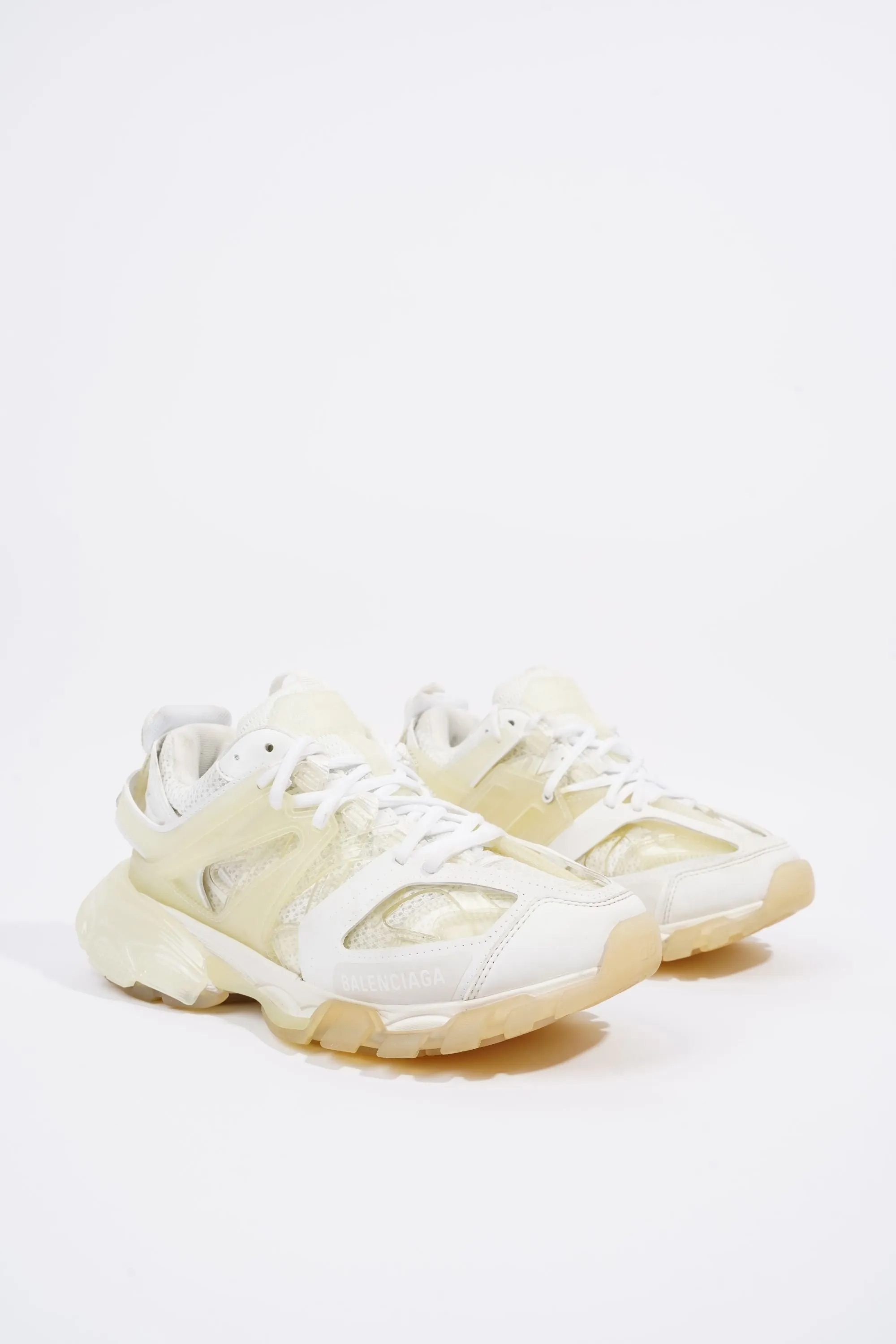 Balenciaga Womens Track White / Clear Sole EU 38 / UK 5