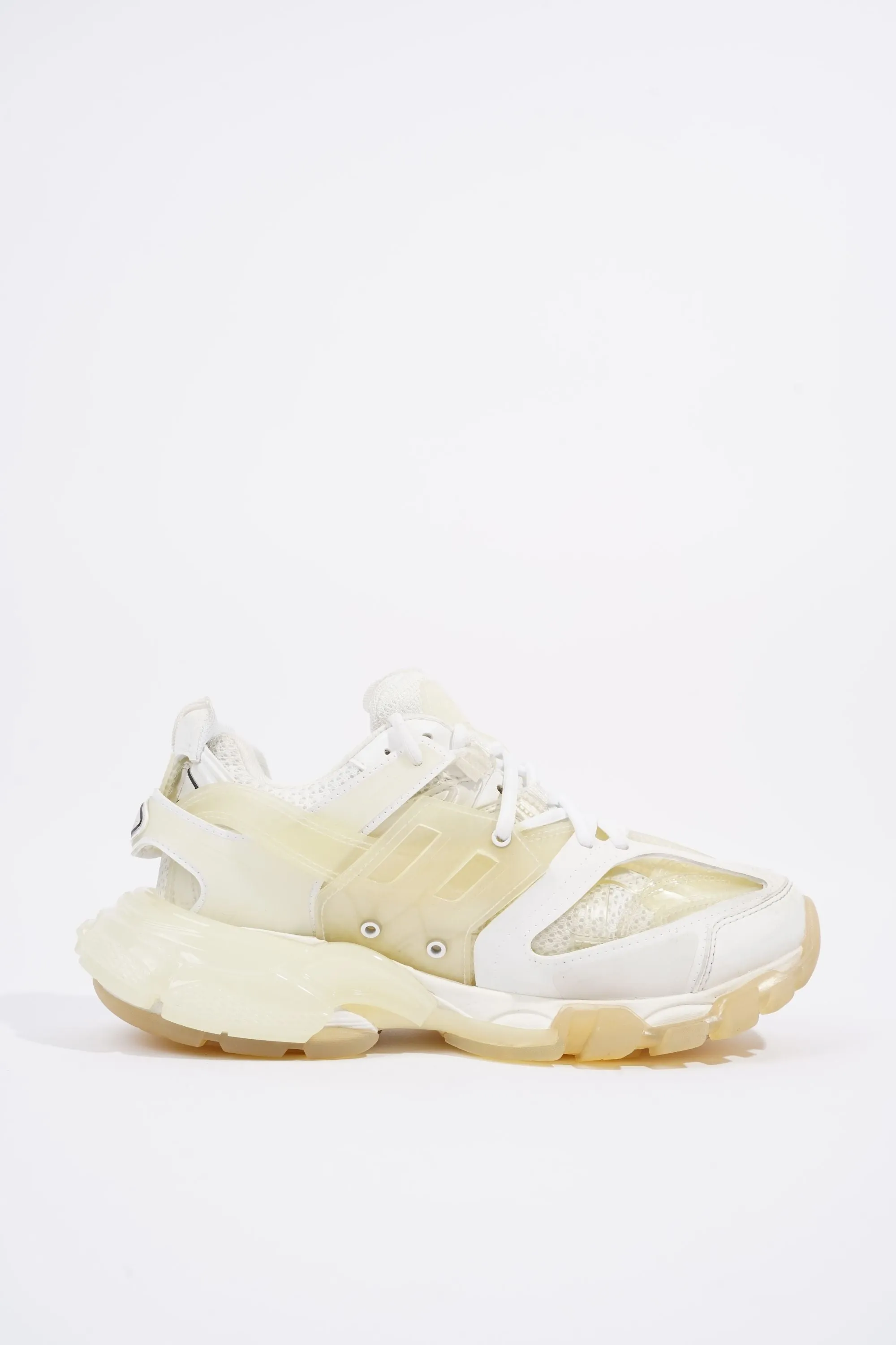 Balenciaga Womens Track White / Clear Sole EU 38 / UK 5