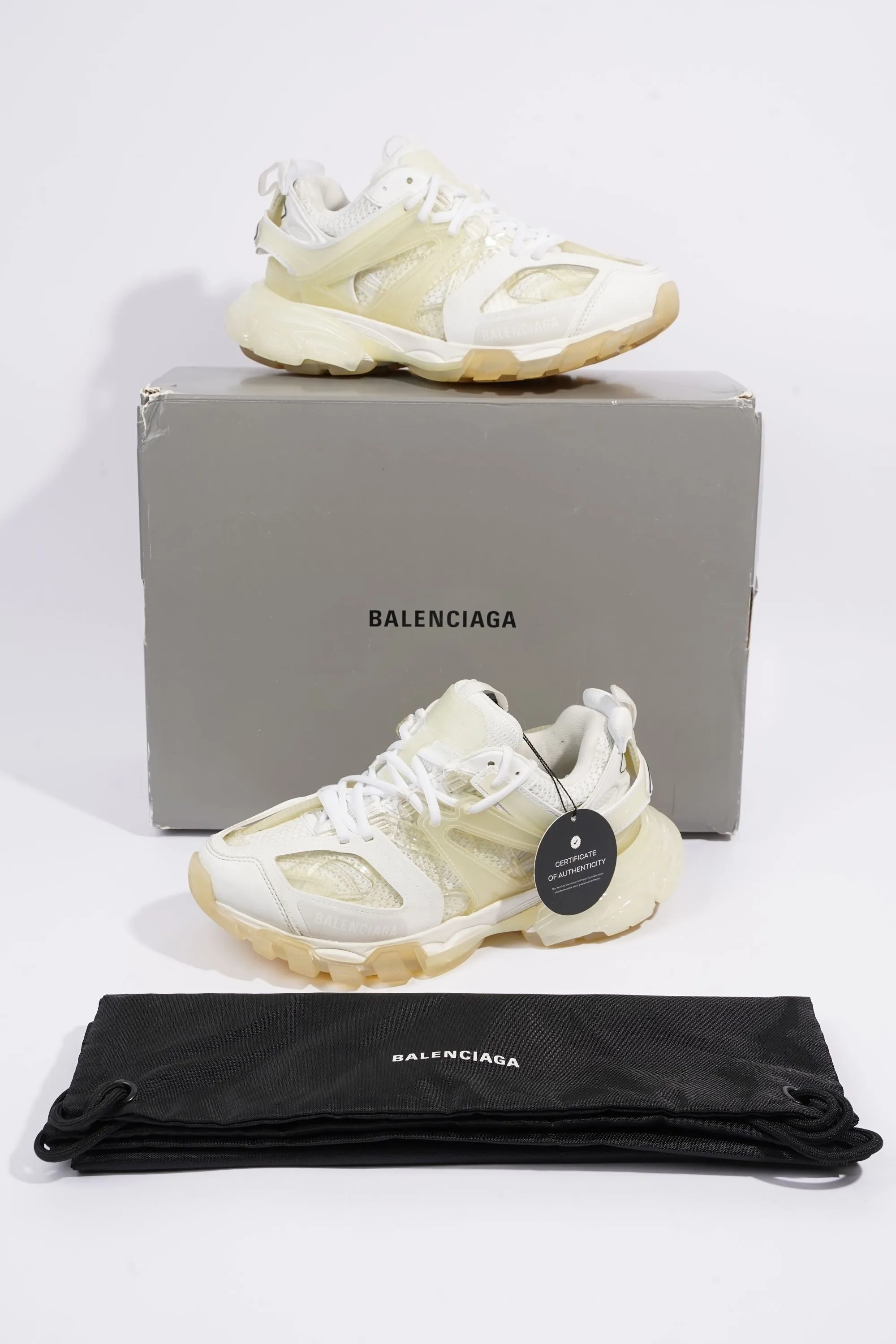 Balenciaga Womens Track White / Clear Sole EU 38 / UK 5