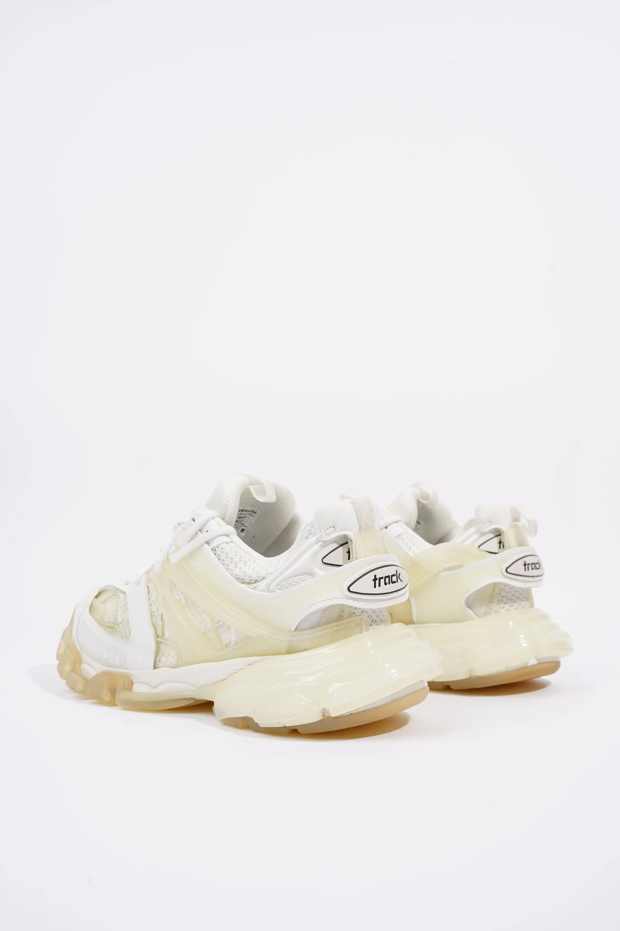 Balenciaga Womens Track White / Clear Sole EU 38 / UK 5