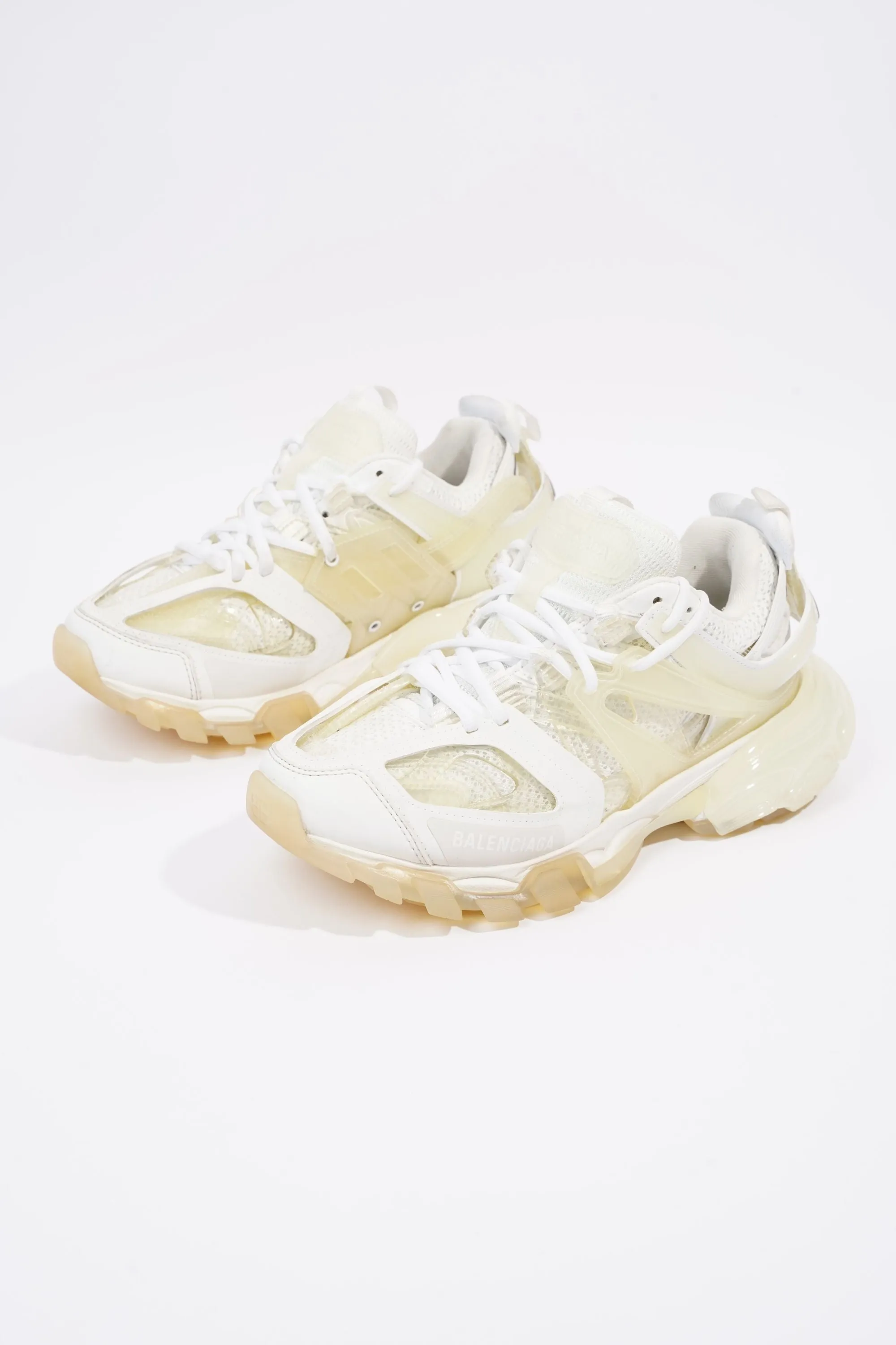 Balenciaga Womens Track White / Clear Sole EU 38 / UK 5