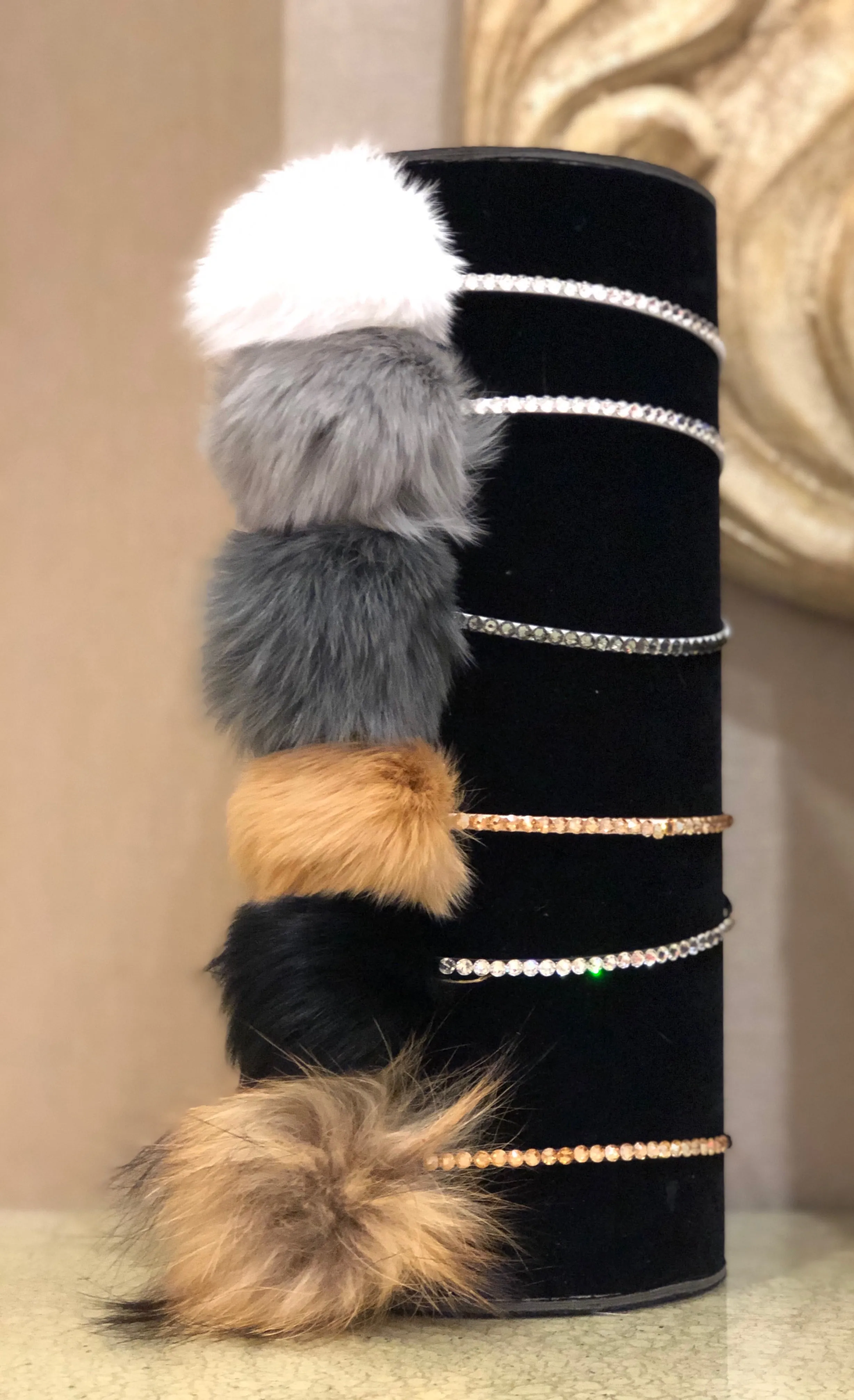 Bari Lynn Fur Crystal Headband