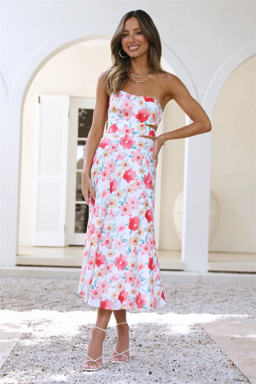 Beach Walks Midi Dress Pink