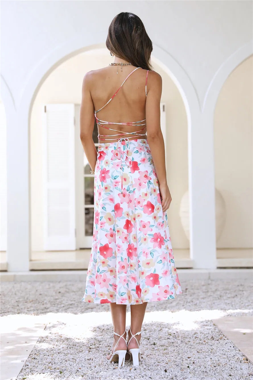 Beach Walks Midi Dress Pink