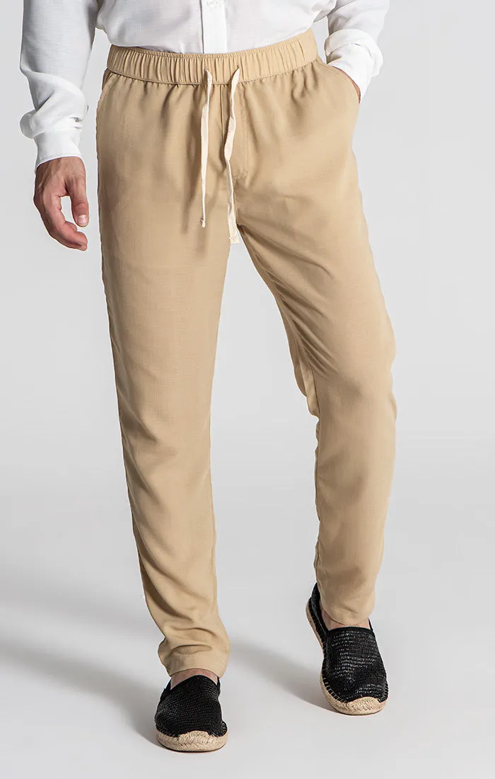 Beige Linen Pants