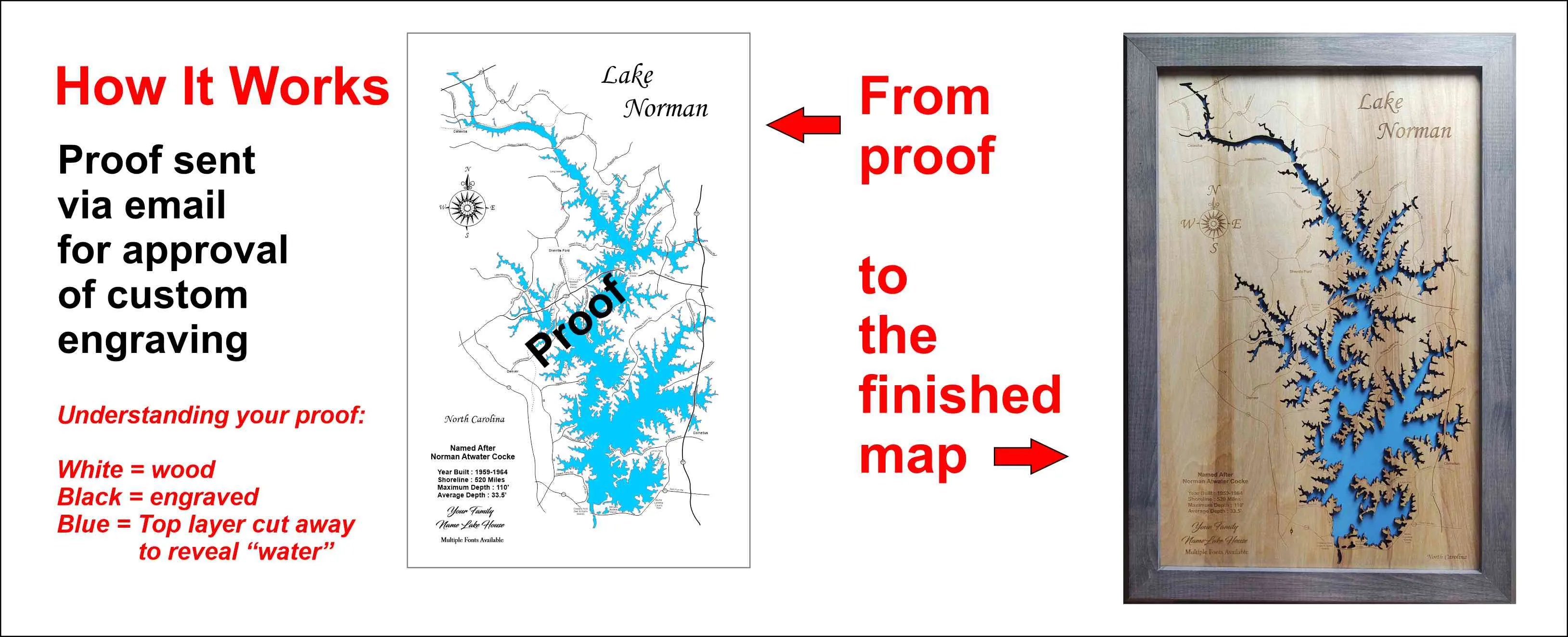 Bighorn River, Montana and Wyoming- Laser Cut Wood Map